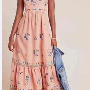 Anthropologie - PRAYAL PATRL LINEN DRESS. Medium